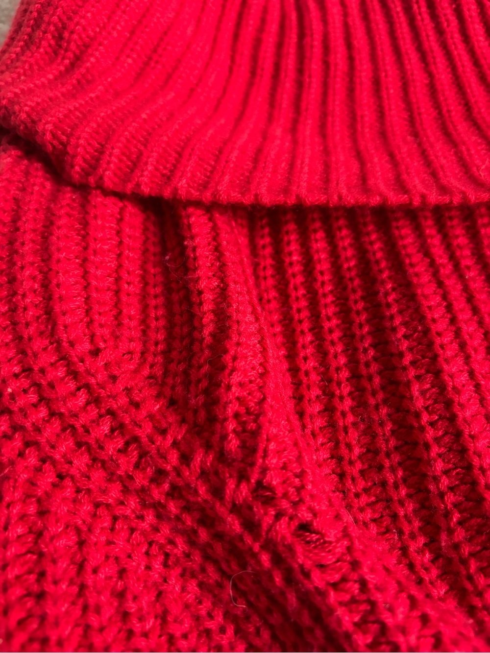 Lulu's Bright Red Ribbed Knit Sweater
